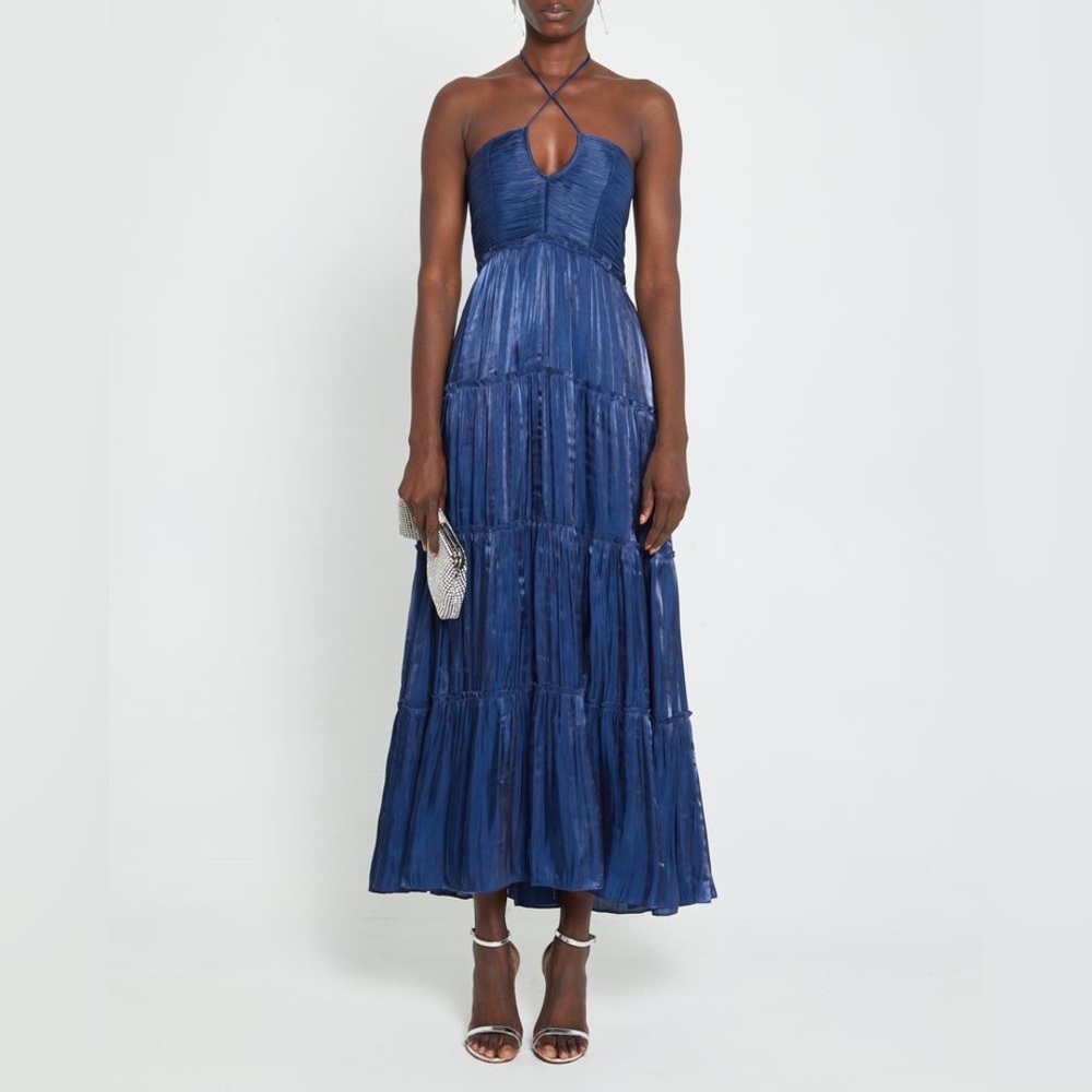 NWT OPT Chic Navy Halter Midi Dress